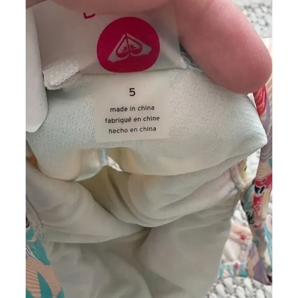 Girls Roxy Tropical One Piece Swimsuit Size 5